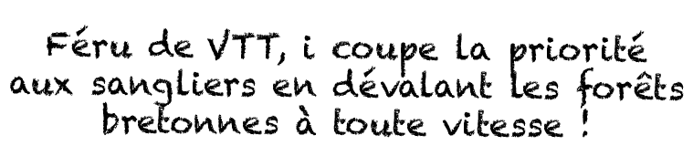 Féru de VTT, i coupe la priorité aux sangliers en dévalant les forêts bretonnes à toute vitesse  